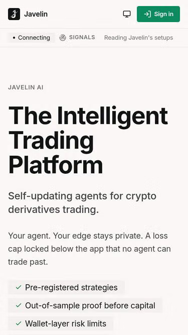 Screenshot of javelin.exchange