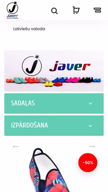 Screenshot of javer.lv