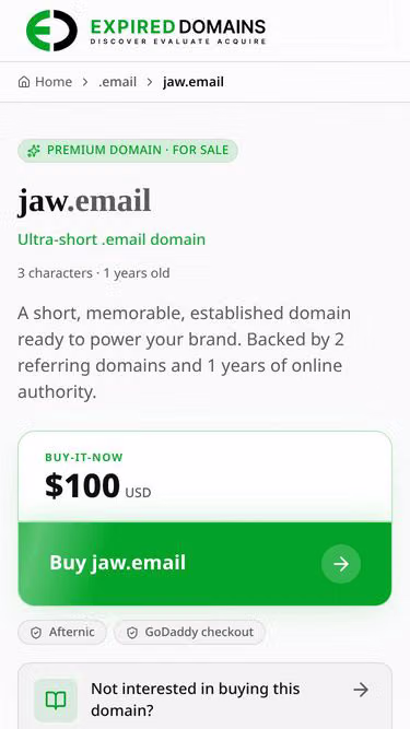Screenshot of jaw.email