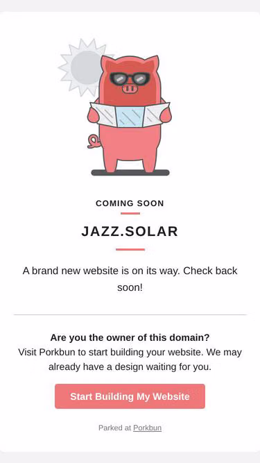 Screenshot of jazz.solar