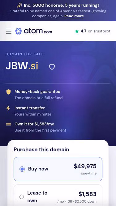 Screenshot of jbw.si