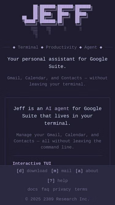 Screenshot of jeff.ceo