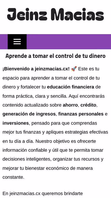 Screenshot of jeinzmacias.cx