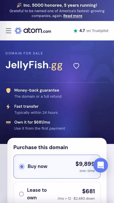 Screenshot of jellyfish.gg