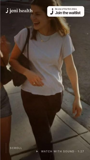 Screenshot of jeni.health