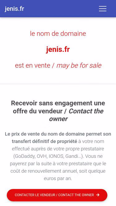 Screenshot of jenis.fr