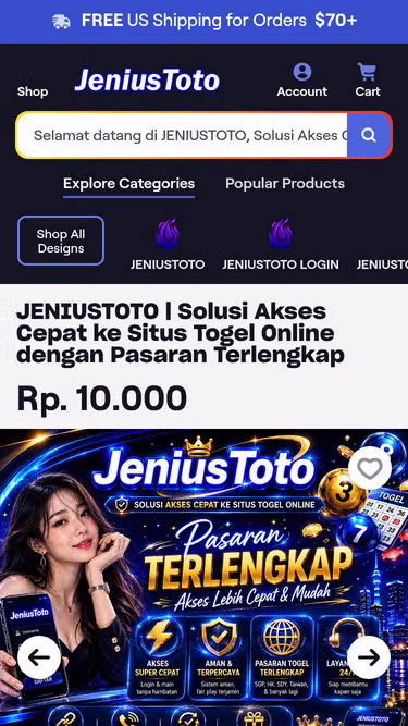Screenshot of jeniustoto.me