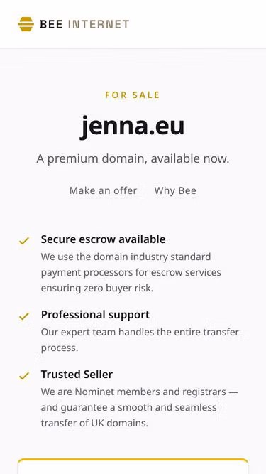 Screenshot of jenna.eu