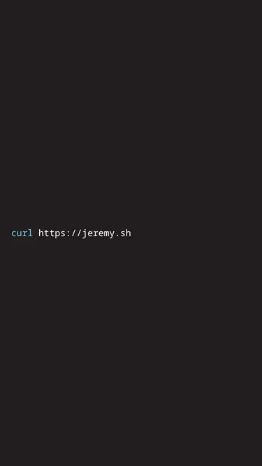 Screenshot of jeremy.sh