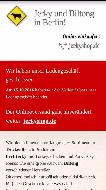 Screenshot of jerky.berlin