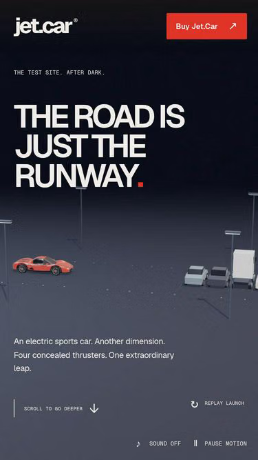 Screenshot of jet.car