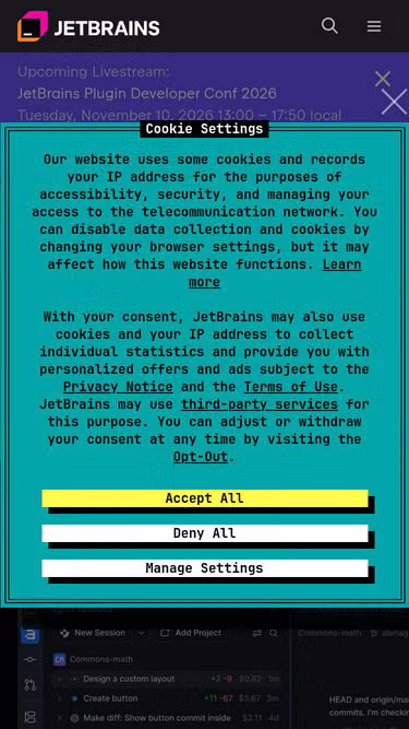 Screenshot of jetbrains.bh