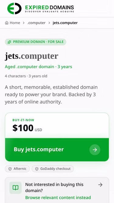 Screenshot of jets.computer