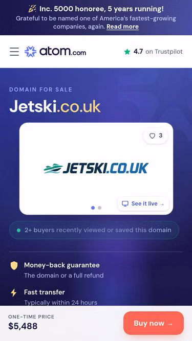 Screenshot of jetski.co.uk