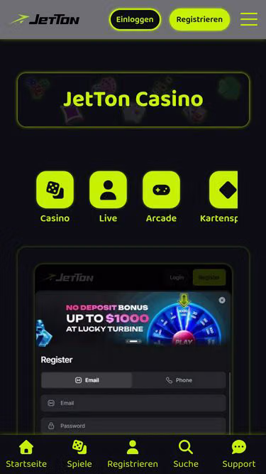 Screenshot of jetton-casino.de
