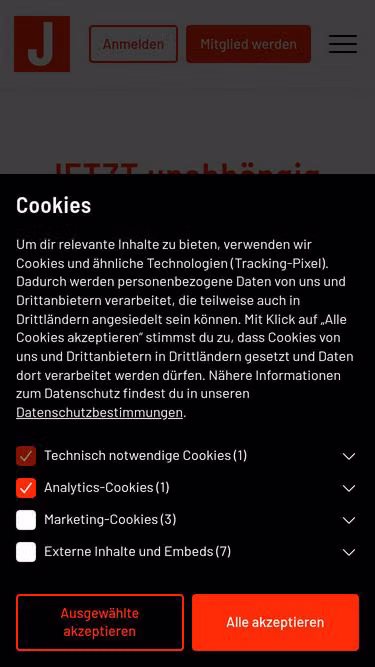 Screenshot of jetzt.media