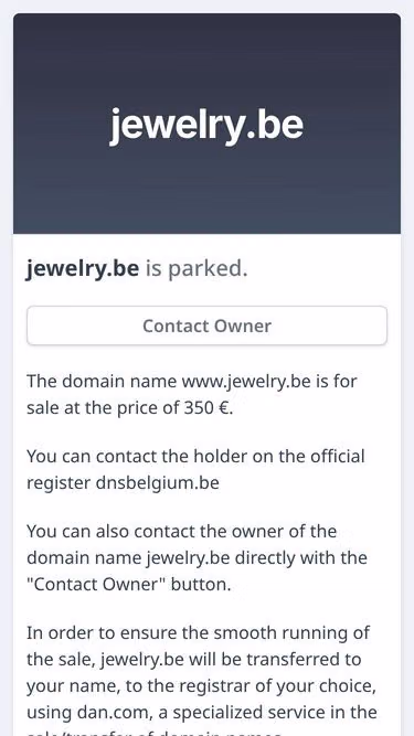 Screenshot of jewelry.be