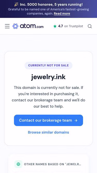 Screenshot of jewelry.ink