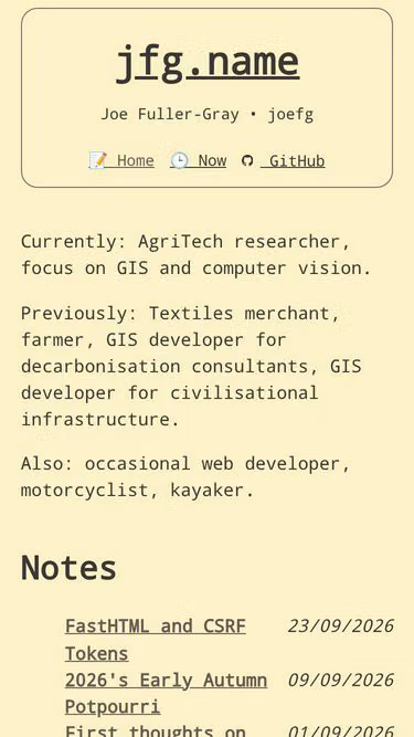 Screenshot of jfg.name