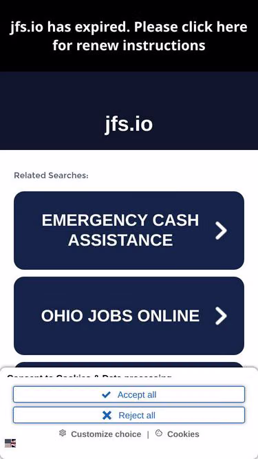 Screenshot of jfs.io