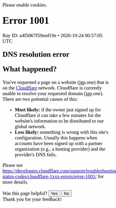Screenshot of jgp.one