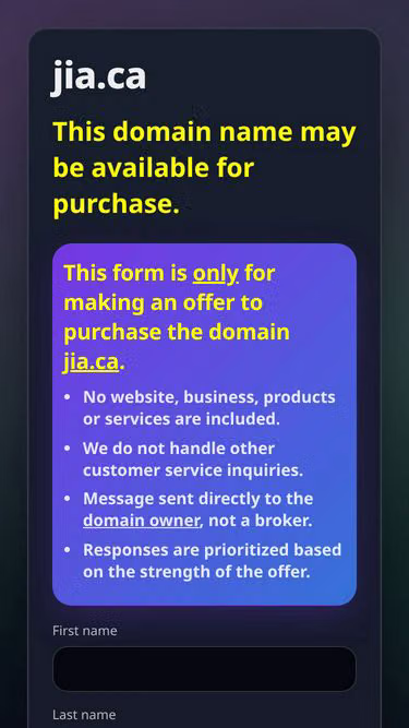 Screenshot of jia.ca