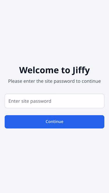 Screenshot of jiffy.fyi