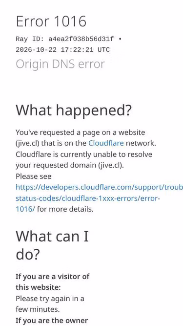 Screenshot of jive.cl