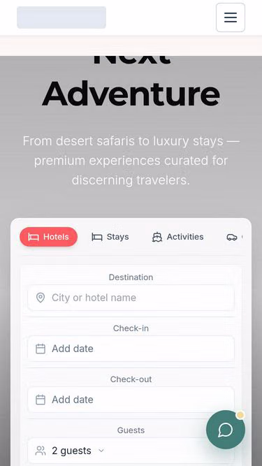 Screenshot of jive.travel