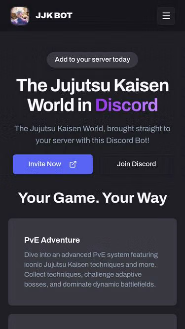 Screenshot of jjk.gg