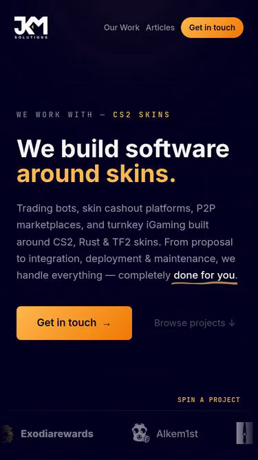 Screenshot of jkm.solutions