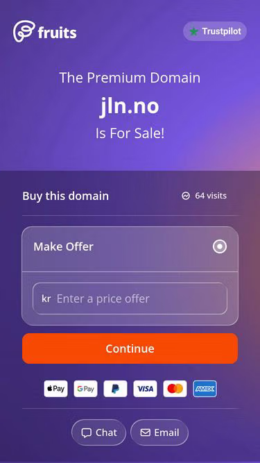 Screenshot of jln.no