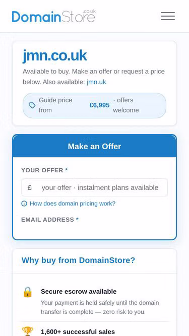 Screenshot of jmn.co.uk