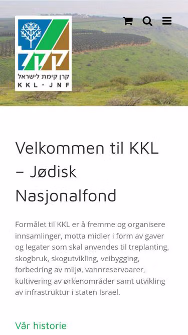 Screenshot of jnf.no