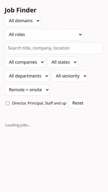 Screenshot of jobfinder.fyi