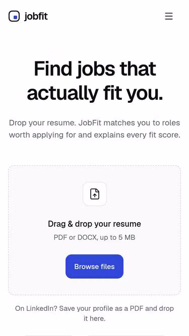 Screenshot of jobfit.works