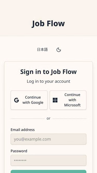 Screenshot of jobflow.jp