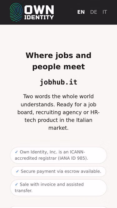 Screenshot of jobhub.it