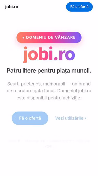 Screenshot of jobi.ro