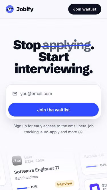 Screenshot of jobify.cc