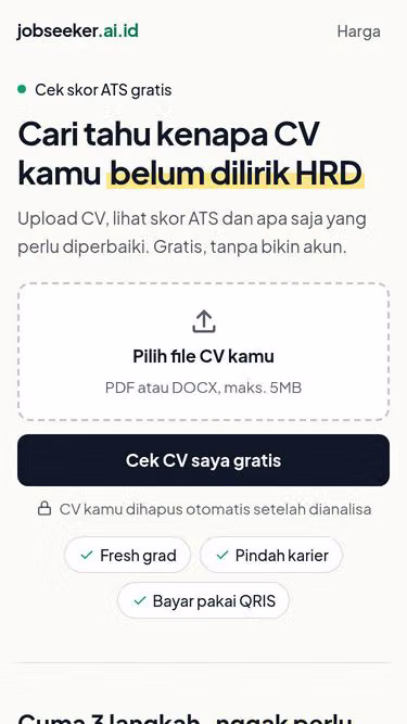 Screenshot of jobseeker.ai.id
