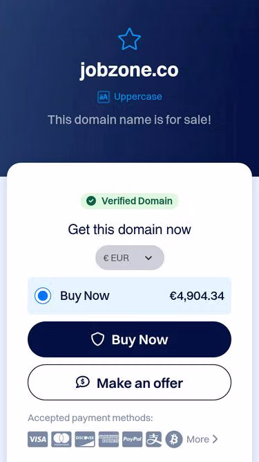 Screenshot of jobzone.co