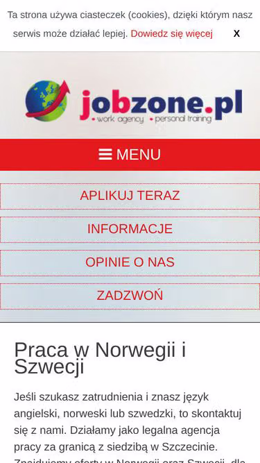 Screenshot of jobzone.pl
