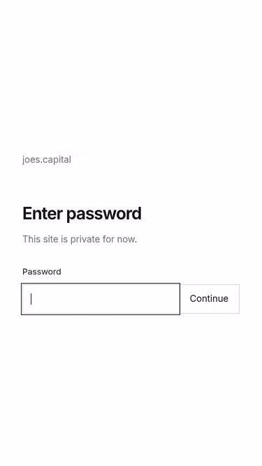 Screenshot of joes.capital