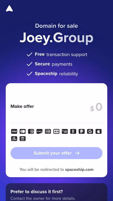 Screenshot of joey.group