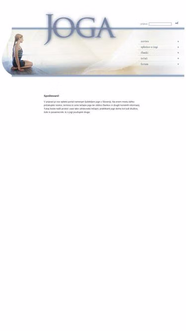 Screenshot of joga.si