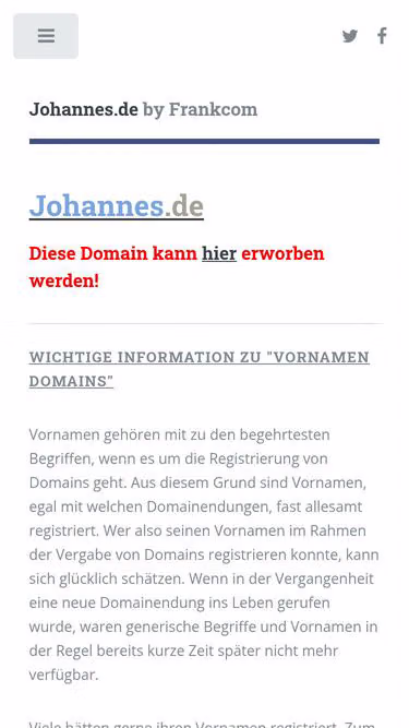 Screenshot of johannes.de