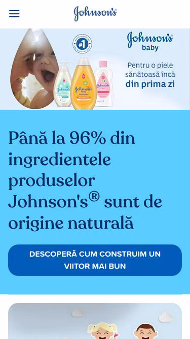 Screenshot of johnsonsbaby.ro