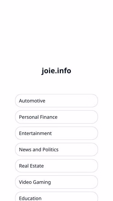 Screenshot of joie.info