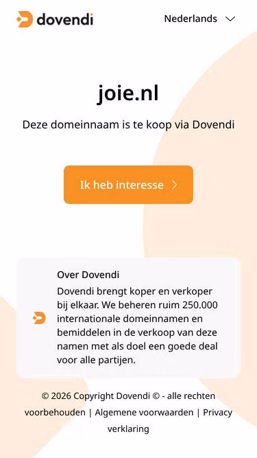 Screenshot of joie.nl